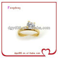 chapeamento de ouro de aço inoxidável anel de diamante anel de casamento para as mulheres anéis de jóias